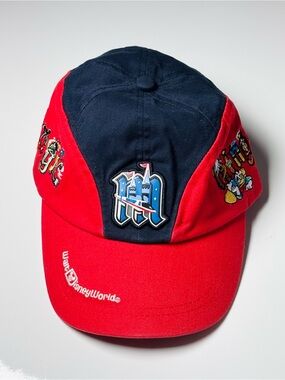 Vintage Walt Disney World Disneyland Youth Hat Cap Monorail Mickey Colorblock